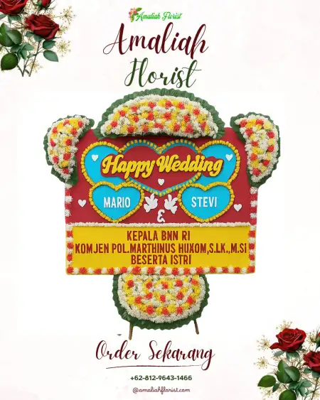 Papan Bunga Pernikahan Semula Jadi